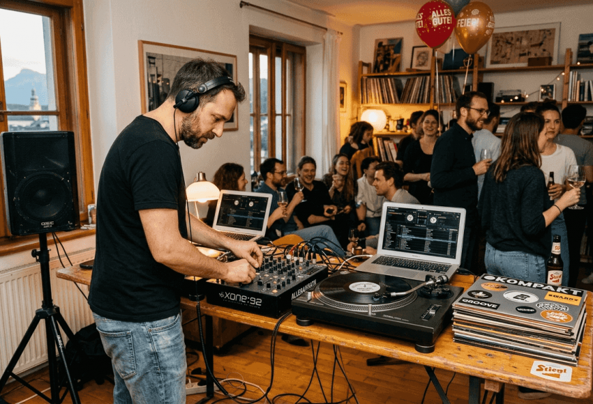 DJ sorgt für Stimmung auf exklusiver Privatfeier in Salzburg