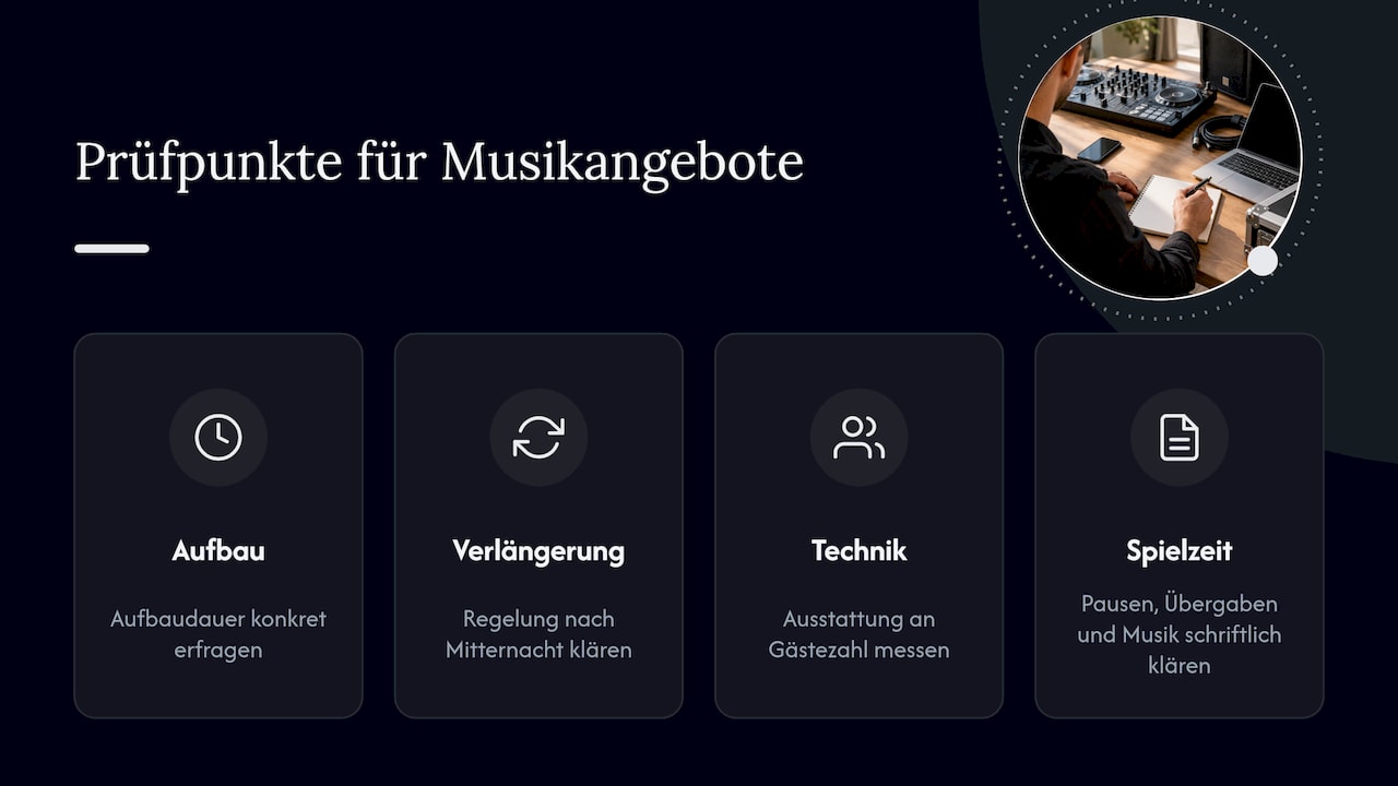 Vier wichtige Prüfpunkte für das Musikbudget