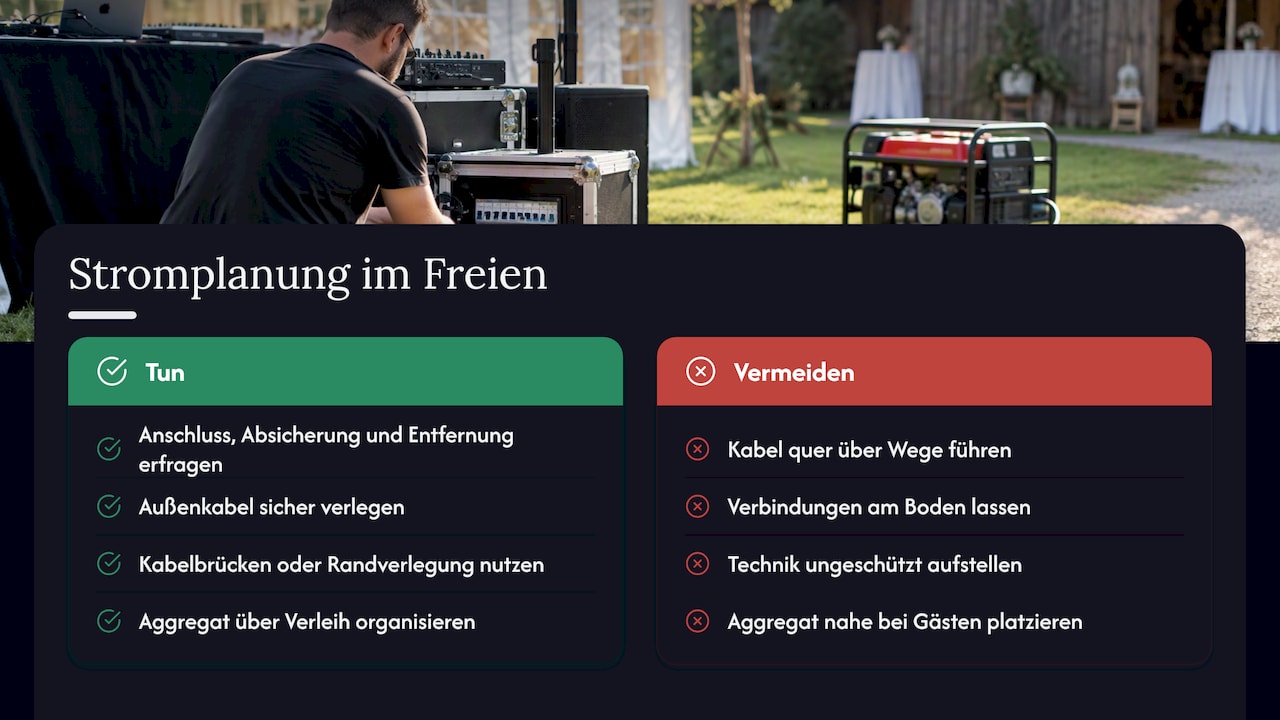 Hochzeit im Freien, im Stadl oder im Zelt — overview diagram